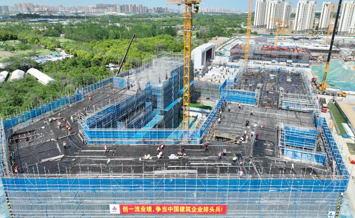 安徽三建合肥一中淝河校區(qū)項目。安徽建工集團供圖